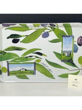 Rosanna Antipasto Sfizioso Ceramic Appetizer Tray Tuscany Olives 15” X 9.75”